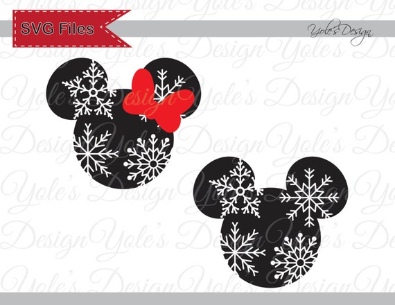 Mickey and Minnie Mouse Snow Flakes Christmas Santa by ...