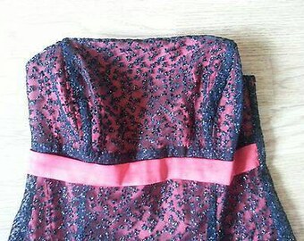 Red and black lace party dress size 8 -10