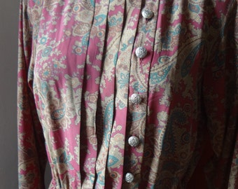 Talbots Petite Dress by Maggy London 80's Vintage Polyester