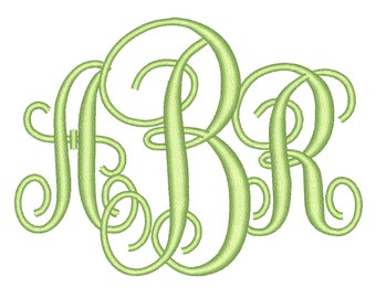 3 Size Interlocking Monogram 3 Letters Embroidery Font BX fonts Embroidery Fonts, Machine Embroidery Designs - INSTANT DOWNLOAD