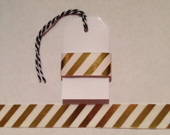 30" Gold Foil Stripe Washi Tape Sample
