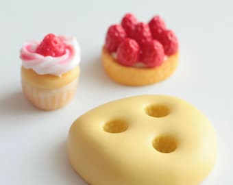 Fruit silicone mold Strawberry 5mm. Polymer clay, resin, airclay