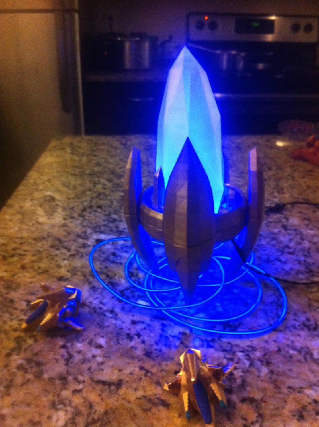 StarCraft 2 Pylon Desk Light Probes 3D Printed by AnimaSpiritus