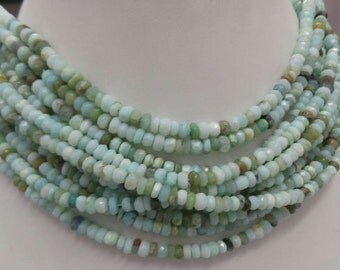 Peruvian Opal Faceted Rondelles 3.5mm size, Super Quality