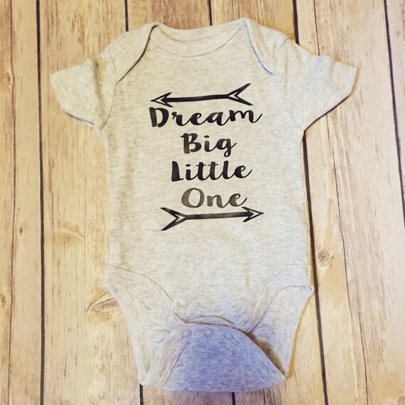 Dream Big Little One Baby Onesie Baby boy by LittleBubbers