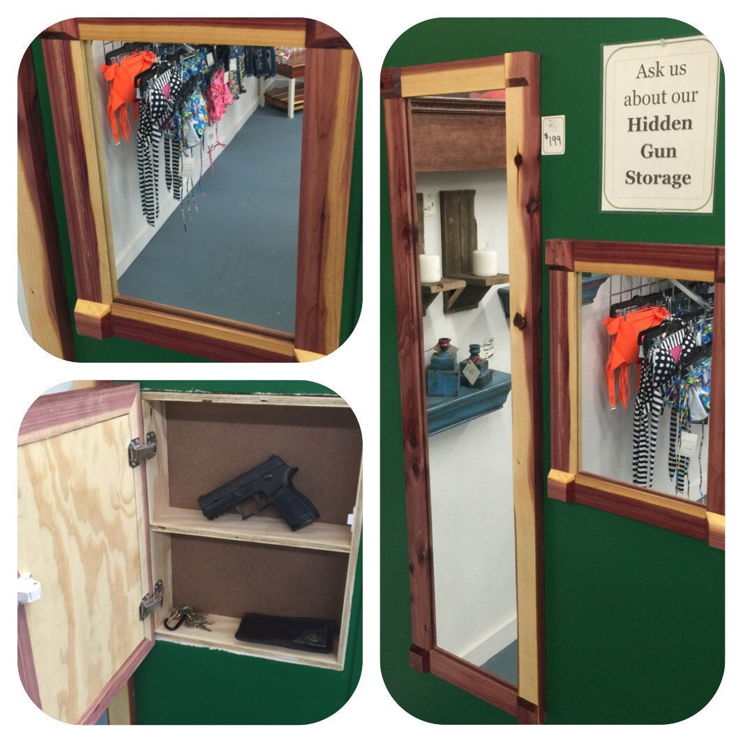 Hidden Gun StorageWall Mirror