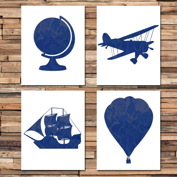 Baby Boy Nursery Decor Prints Printable Kids Room Art 8x10