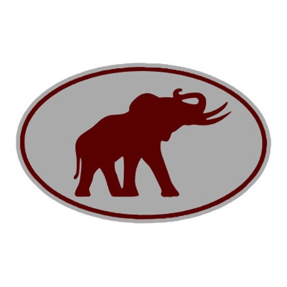 Alabama Elephants Decal Alabama University by JadaBabyDesigns