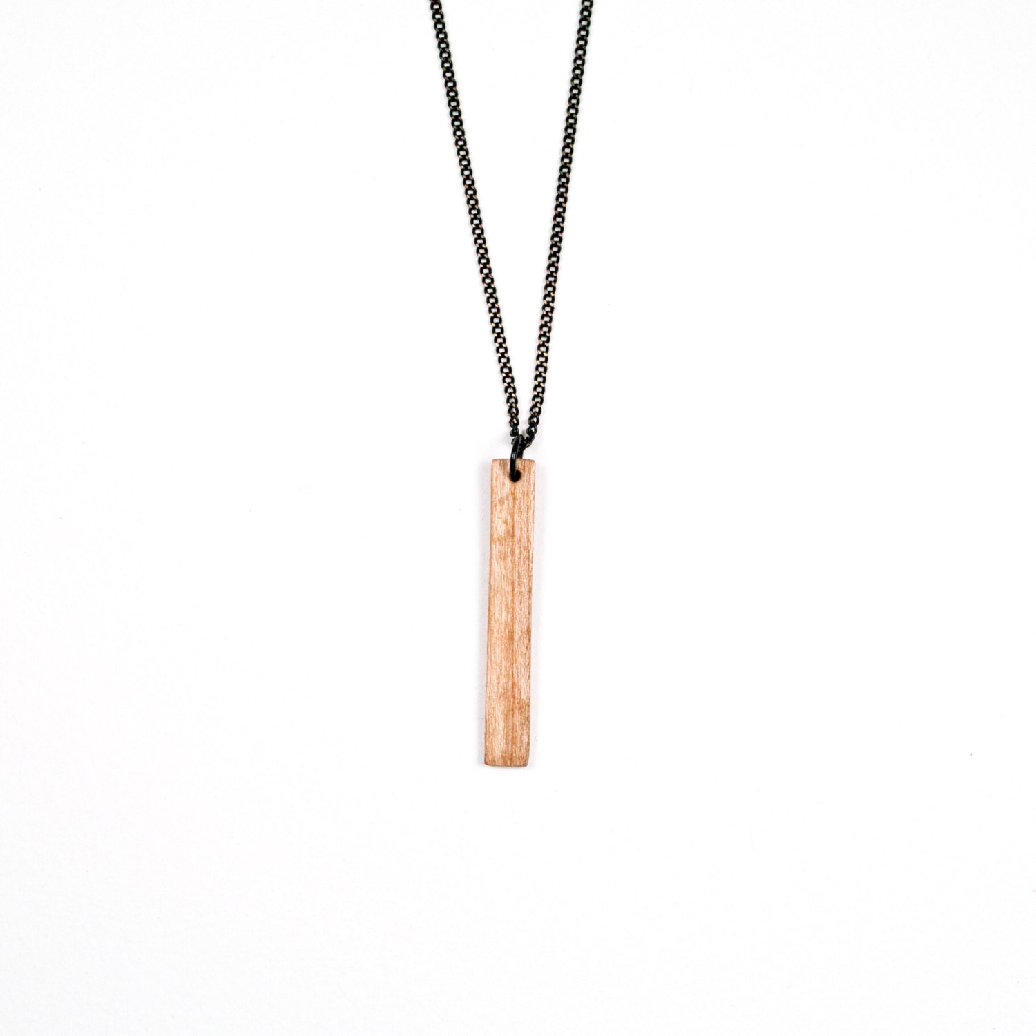 Men's Bar Necklace Wood Necklace Bar Necklace Wood Bar