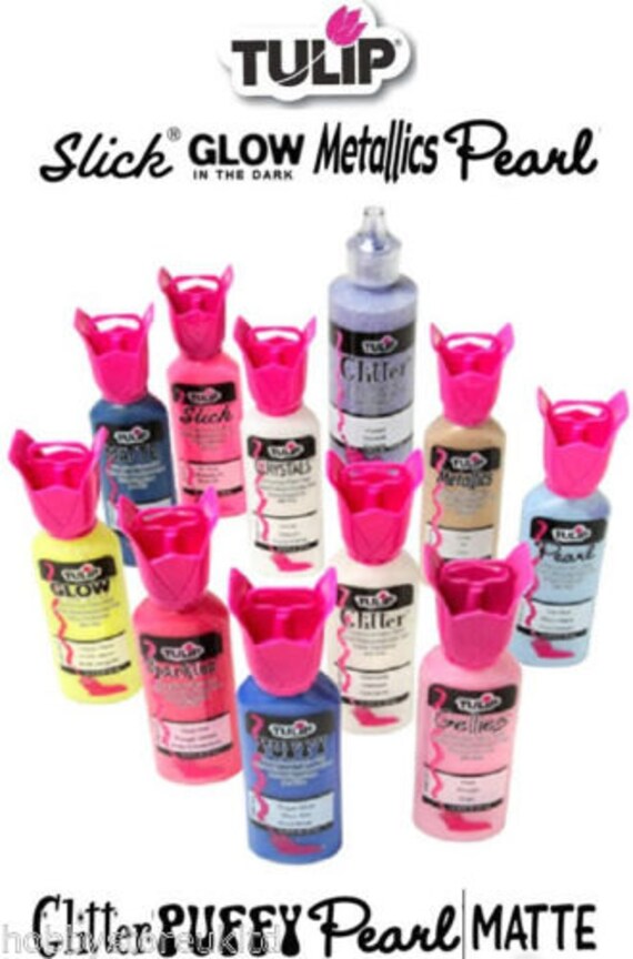 Tulip Fabric Paint MatteSparkleGlitterNeonMetallicGlow