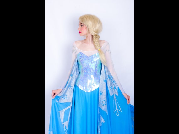 Elsa costume cosplay adult dress Frozen Disney princess