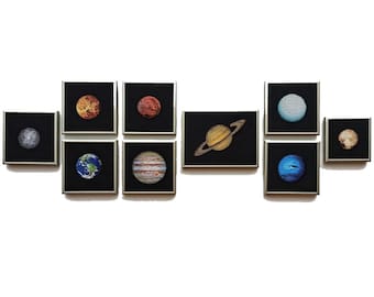 Solar System Planets Cross Stitch Patterns - Set of 9 - PDF Instant Download