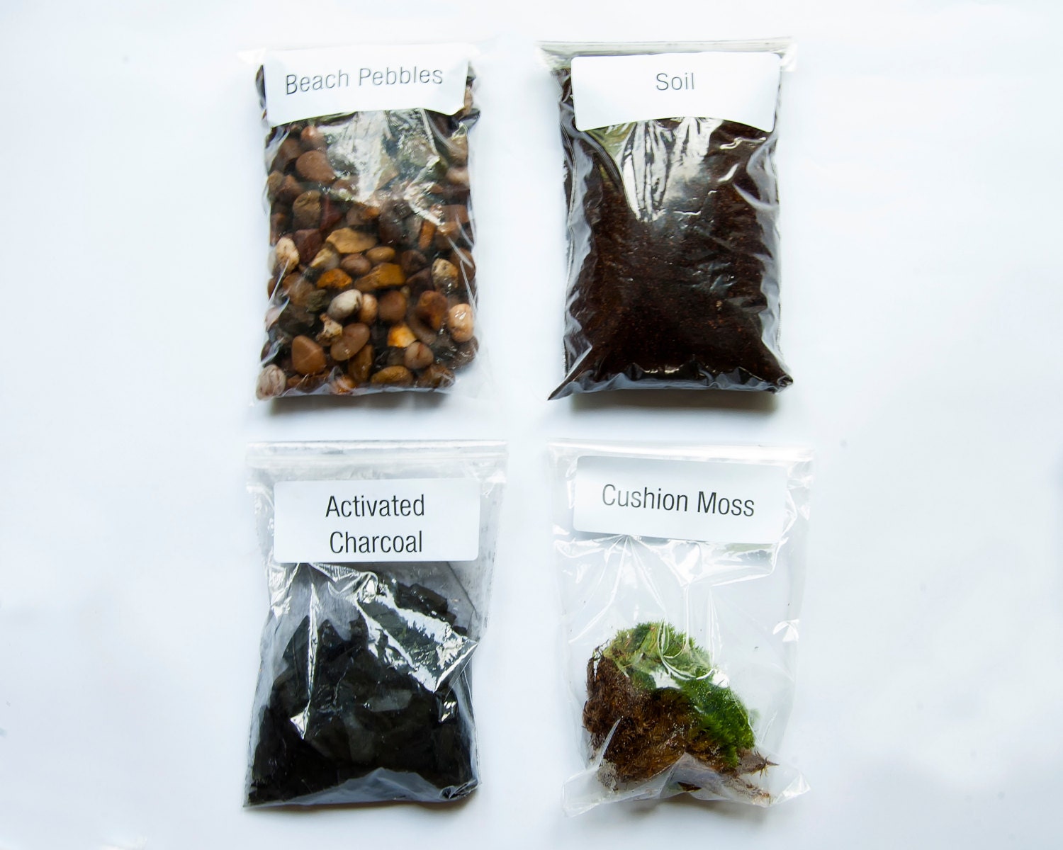 Cushion Moss Terrarium Kit / Soil Mix / Activated Charcoal