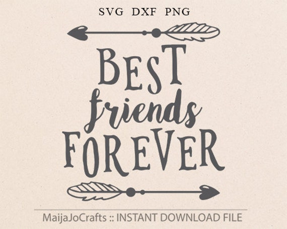 Best Friends Forever SVG Cricut Explore Printable Friend Hello