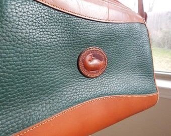 Vintage Hunter Green Dooney and Bourke Shoulder Bag Purse