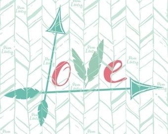 Valentines SVG, Arrow SVG, Love SVG - Cricut file, Digital Download