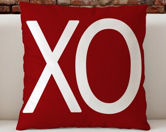 Valentines Pillow, XO Throw Pillow 18"x18", Valentines Day Gift, friend gift, special gift, Valentines Decor,