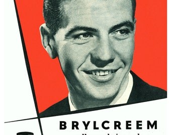 BR02 Vintage Brylcreem Advertising Poster Print