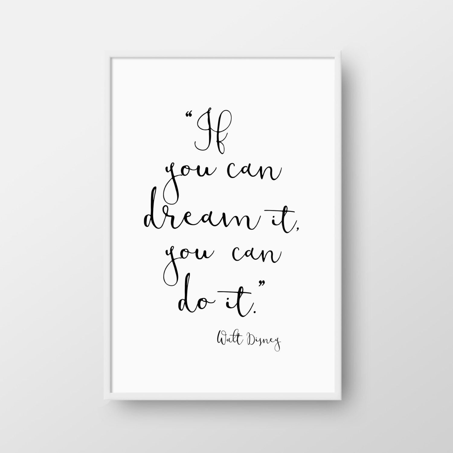 Walt Disney Printable Quote Walt Disney Quote Print Dream