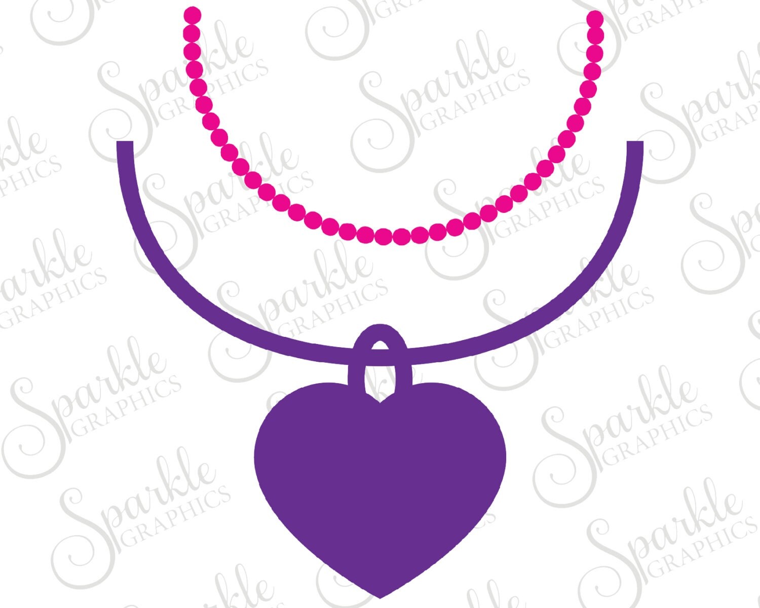 Necklace Cut File Baby SVG Pearl Necklace Heart Locket SVG