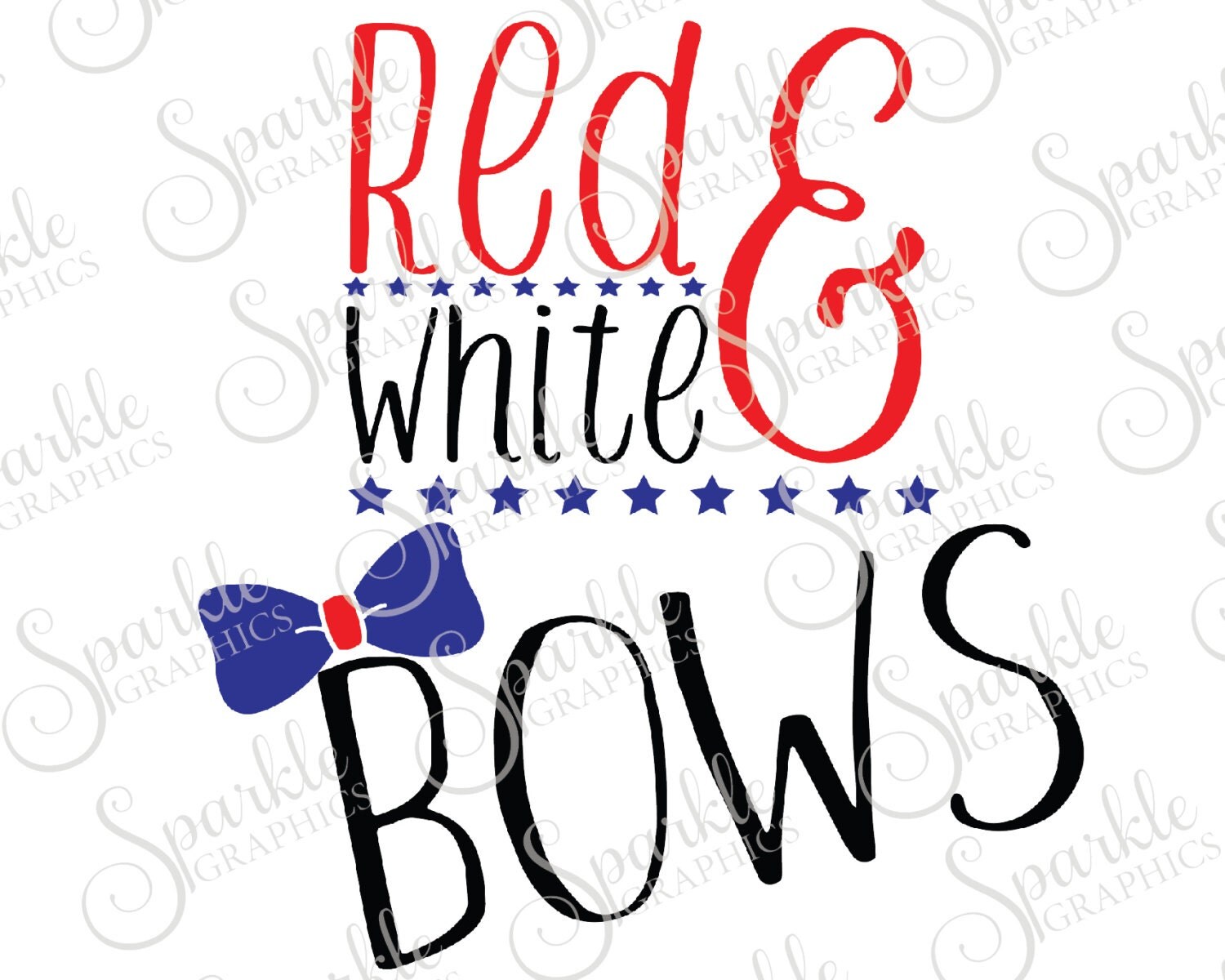 Red White & Bows 4th of July SVG Patriotic Americana USA