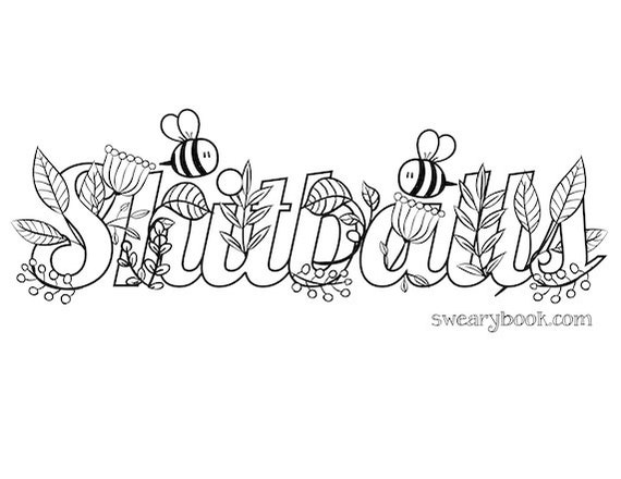 pages from swear words coloring book - photo #45