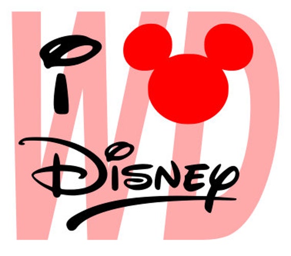 Download I love disney SVG DXF Cut Files Disney SVG by Walkerdesigns6