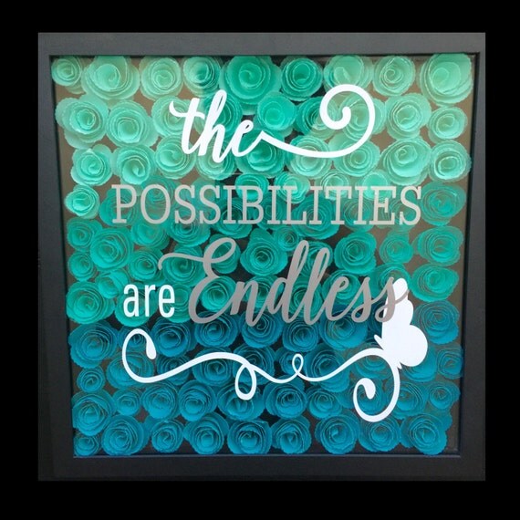 Download Rolled Flower Quote Shadow Box by EliteCustomCreation1 on Etsy