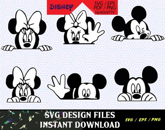Download Mickey and Minnie Disney Car Decal SVG files T Shirt Design