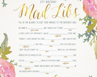 Items similar to Mothers Day Mad Libs Game / Card {Mason Jar Mom Libs ...