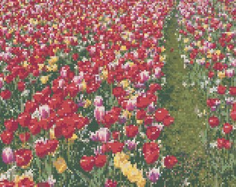 Tulips Cross Stitch Pattern