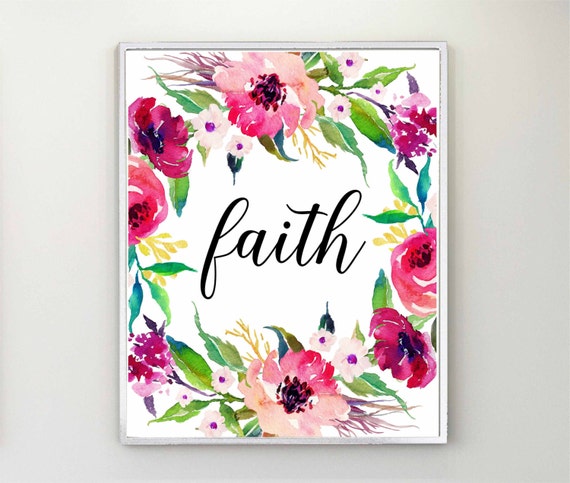 Faith Prints Faith Wall Art Faith Decor Faith by MintCherries