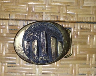 We believe in safety pcl brass belt buckle