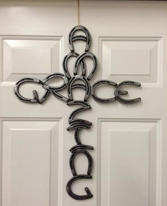 Amazing Grace Wall Art items similar to amazing grace horseshoe cross horse shoe wall art Amazing Grace Wall Art items similar to amazing grace horseshoe cross horse shoe wall art