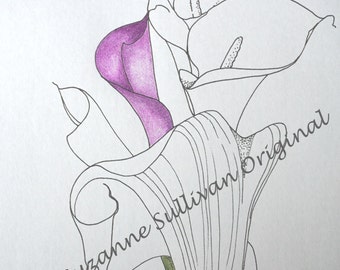 Calla lily art | Etsy