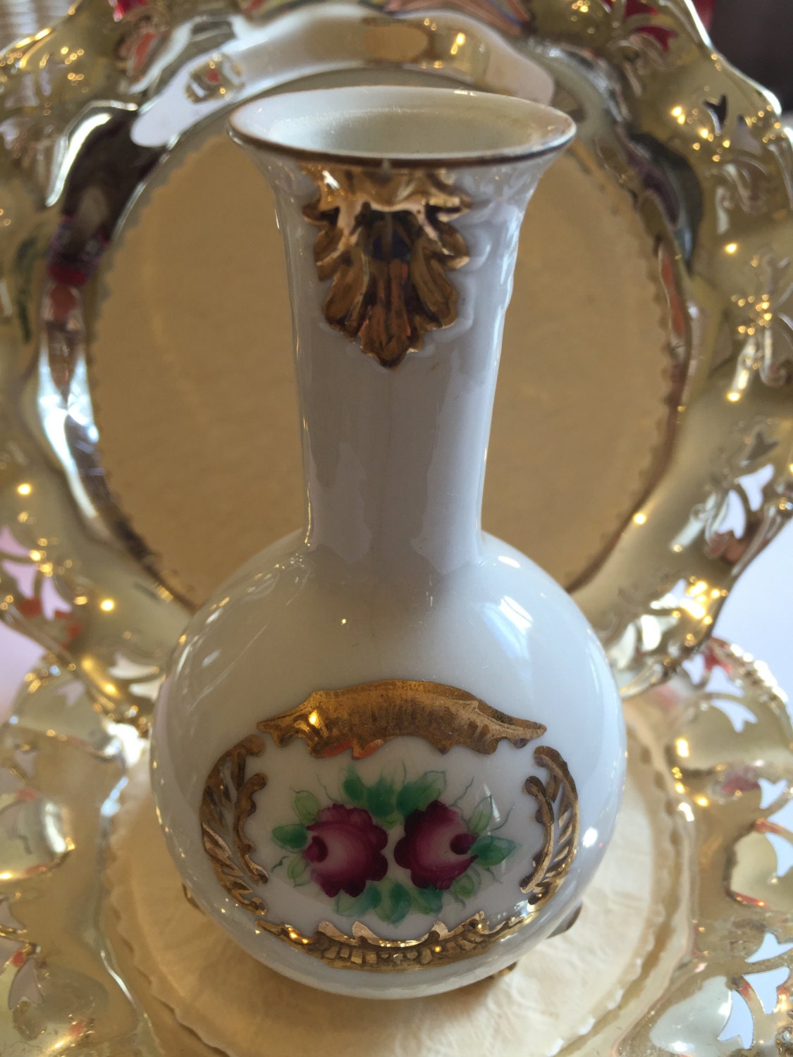 Antique French Vase Small French Vase Miniature Limoges