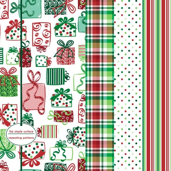 Christmas Digital Paper Scrapbooking Paper by thesimplesurface