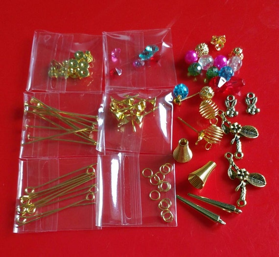 Earring making kit gold diy 80 pcs 5 pairs posts head eye