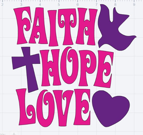 Download Items similar to Faith Hope Love Design SVG EPS DXF Studio ...