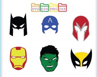 Hulk, Captain,Iron Man, Batman Mask, Svg Dxf Png Eps,Cutting File,Cut Files,Silhouette Studio,Cutting Machines,Cricut Cameo,Instant Download