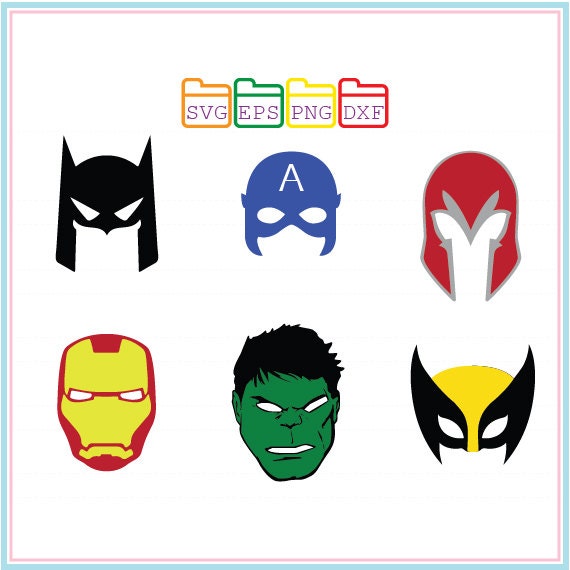 Download Hulk CaptainIron Man Batman Mask Svg Dxf Png EpsCutting