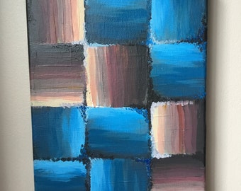 Small abstract acrylic painting