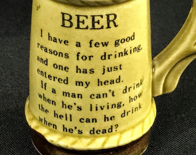 Vintage Novelty Beer Mug Ceramic Salt and Pepper Shakers