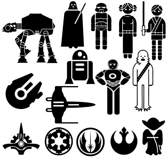 Download Star Wars silhouette svg dxf eps and png star wars clipart