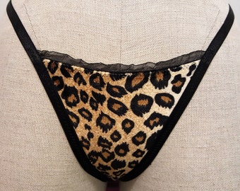 Items similar to Red Leopard - Thong, Sexy Underwear, Red Panties, Red ...