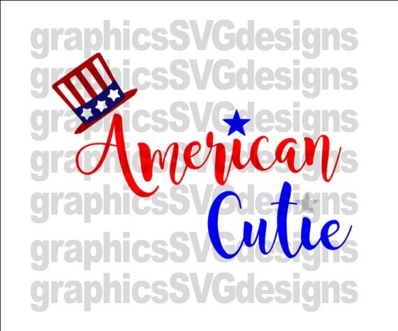 Download American Cutie SVG File For Cricut and Cameo by SukiesDesigns