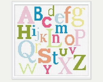 Cross Stitch Pattern - Alphabet Cross Stitch - Embroidery - PDF Digital - INSTANT DOWNLOAD