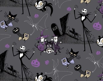 Disney Fabric - Nightmare Before Christmas Fabric - Jack In The Box 100% cotton fabric 44" wide, G178