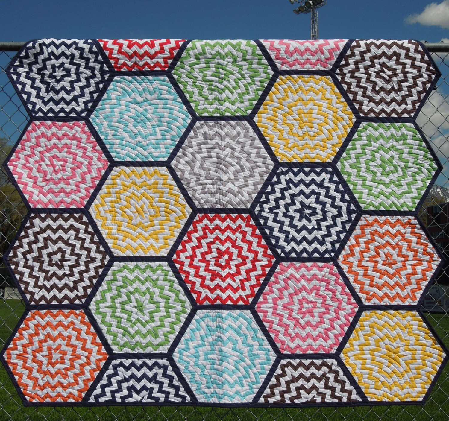 Hexagon Chevron Quilt Pattern