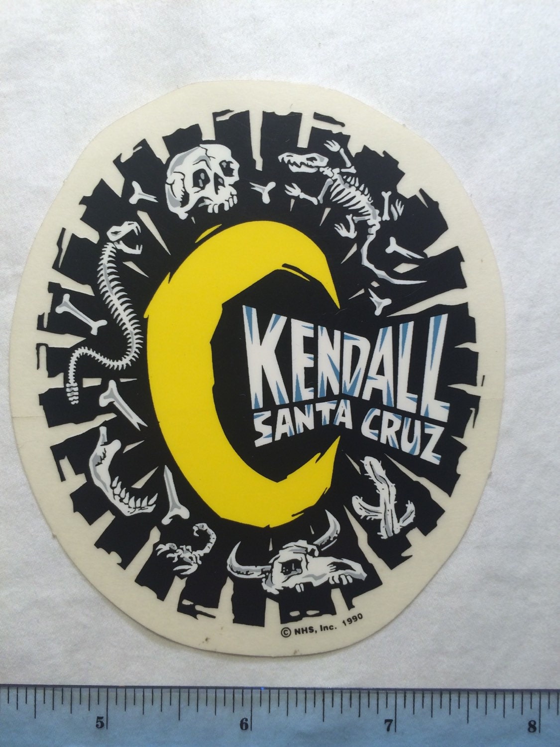 1990 Jeff Kendall Santa Cruz crescent moon sticker